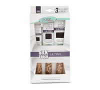 Axus Decor Silk Touch Ultra Paint Brush (Mink Series), Filaments & Birchwood Handle - For Walls, Ceilings, Wood & Metal - Anti-Rust Stainless Steel - Next Generation Brushes- Set of 3