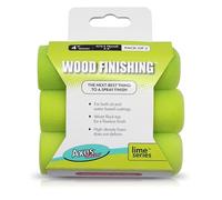 Axus Decor Wood Finish Roller Sleeve - 4 Inch/100mm, Pack of 3 - Mini Roller Sleeves, High Quality Foam, for Professional & DIY Projects, Compatible with Solvent & Water Based Paints, Lime
