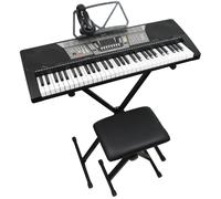 Axus Portable Electronic Keyboard Bundle - Black, Black