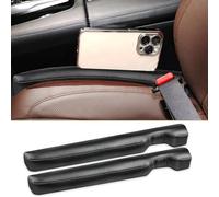 Axutous Leather Car Seat Gap Filler Universal for Car SUV Truck Fit Organizer Fill The Gap Between Seat and Console Stop Things from Dropping Black 2Pcs