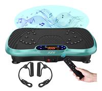 AXV Vibration Plate Fitness Platform Exercise Machine Vibrating Lymphatic Drainage Shaking Full Body Shaker Workout Vibrate Stand Shake Board Sport Gym for Weight Loss Fat Burner for Women Men