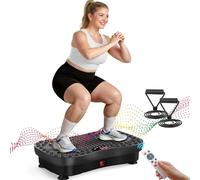 AXV Vibration Plate Fitness Platform Exercise Machine Vibrating Shaking Workout Full Body Shaker Vibrate Stand Shake Board Sport Gym Pad for Weight Loss Fat Burner for Women Men