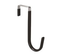 AXVORO Over Door Hanger Door Hangers Hooks with Rubber Organizer Hook for Living Room Bathroom Bedroom Kitchen Hanging Key Clothes Towel Hat Coat Robe(Black,2pcs)