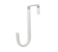 AXVORO Over Door Hanger Hanging Towel Coats Hanger Prevent Rubber Scratches Metal Storage Hook Organizer Easy to Install Over The Door Hook Holder(White)