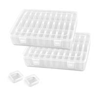 AXVRAV Pack of 60 Small Storage Boxes, 5.5 x 5.5 x 2 cm Sorting Boxes for Small Parts, Mini Storage Box with Compartments, Lids, Sorting Boxes for Small Parts, Empty Box for Beads, Sequins