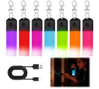 AXVRAV Pack of 8 LED Flashing Light School Bag, 5 Light Modes, USB Rechargeable Reflectors, Backpack, Light, Reflective Pendant, Children's Safety Light for Satchel, School Bag, Running, Jogging, Pram