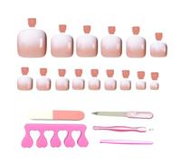 Axvxby 120 Pieces False Toenails Tips Kit with 12 Sizes Artificial Toenails for Sticking Press on Toenails Reusable Short Acrylic Artificial Toenails Tips for Women Nail Art DIY