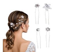 Axvxby Pack of 40 Hair Accessories Girls, Silver Jewellery for Hair, Hair Accessories for Bride, Hair Pins for Weddings, Hair Accessories, Bridal Hair Accessories, Hair Clips for Women with Pearls