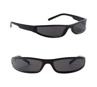 Axvxby Wrap Around Sunglasses for Men and Women Vintage Gangster Style Futuristic Glasses Y2K Trendy Retro Sunglasses