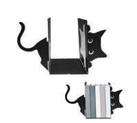 AXXIMENG Cat Book Holders Cat Book Rests Decorative Iron Bookends Farmhouse Stylish Feline Bookends Sturdy and Unique Decor for Desk Shelves Offices