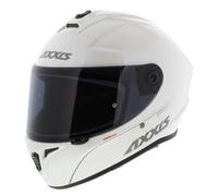 Axxis FF112D Draken S Solid V.2 A10 Gloss Pearl White Helmet - with dark smoke visor (XXL)