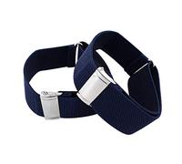 axy 1 Pair Men's Shirt Sleeve Holder Sleeve Holder Elastic and Adjustable Unisex Blue-Black