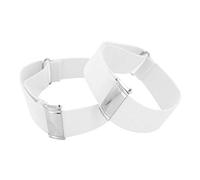 axy 1 Pair Men's Shirt Sleeve Holder Sleeve Holder Elastic and Adjustable Unisex White