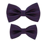 axy Father-son bow tie set in partner look, already tied and adjustable, dotted bow tie, photo shoot, family outfit, navy blue, One Size