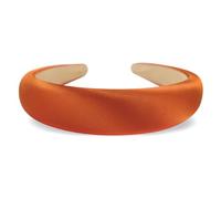 axy Headband made of padded silk fabric in elegant festive colours, beautiful women's headband, hair accessory, hair band, HRK2Ro (earth orange, wide)