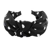 axy Headband with Knot and Satin Covered Vintage Beautiful Headband Hair Accessories Women's Headband HR35A (Black/Polka Dots)