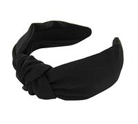 axy HR35 Women's Fabric Knotted Alice Band, Wonderful Vintage Style Headband, Hair Accessory - Black -