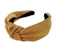 axy HR35 Women's Fabric Knotted Alice Band, Wonderful Vintage Style Headband, Hair Accessory - Yellow -