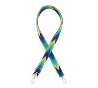 axy Shoulder Strap 2 cm Wide Adjustable Bag Strap for Handbags with Zigzag Pattern Replacement Shoulder Strap Replacement Strap for Women Bags, Green/blue/beige, Einheitsgroße