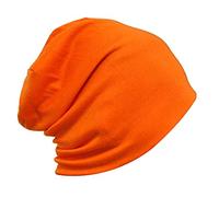 axy Slouch Beanie Long Hat for Men and Women Unisex Long Beanie Light Soft Plain Colour HEMU1 - Orange - One size