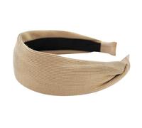 axy Wide Headband Made of Ribbed Fabric Beautiful Women's Headband Hair Accessories Hair Band Hairband HR10B (Beige, Wide)