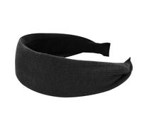 axy Wide Headband Made of Ribbed Fabric Beautiful Women's Headband Hair Accessories Hair Band Hairband HR10B (Black, Wide)