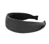 axy Wide Headband Made of Ribbed Fabric Beautiful Women's Headband Hair Accessories Hair Band Hairband HR10B (Dark Grey, Wide)