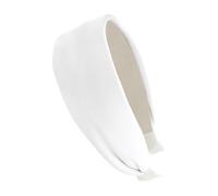 axy Wide Headband with Elegant Satin Look and Subtle Shine Women's Headband Hair Band HR10D (White)