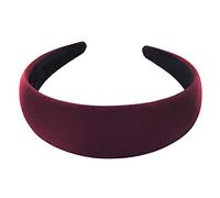 axy Wide Headband with Fabric Padded Candy Colours - Beautiful Women's Headband Hair Accessories Hair Band HRK2A (Wine Red)