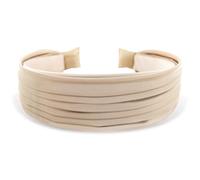 axy Wide Headband with Pleats Design Beautiful Ladies Headband Hair Accessories Hair Band Hairband HR32D (Beige, Wide)