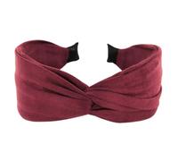 axy Wide Headband with Refined Knot Made of Lightweight Flannel Fabric, Beautiful Women's Headband, Hair Accessories, Hairband, HRD6 (Red, Extra Wide)
