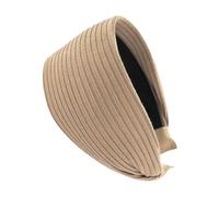 axy Wide Knitted Fabric Headband Beautiful Women's Headband Hair Accessories Hair Band Hairband HR38A (Beige, Extra Wide)