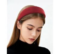 axy Wide Padded Headband Made of Ribbed Fabric Beautiful Women's Headband Hair Accessories Hair Band Hairband HR10C (Red)