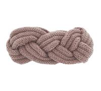 axy Women's Knitted Headband - Double Braided with Twist Design, Winter Hair Band, Braided Look, Headband - Ear Warmers - Knitted Headband - Warm HBW7 (Dusky Pink)