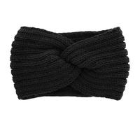 axy Women's Knitted Headband with Twist Knots, Winter Headband, Knitted Headband (Black)
