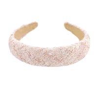 axy Wide Headband with Tweed Fabric Padded - Beautiful Women's Headband Hair Accessories Headband HRK8 (Pink)