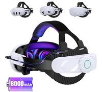 AXYBCOOL Battery Head Strap for Meta Quest 3S/3/2,VR Headset Strap with 8000mAh Rechargeable Battery Pack Enhanced Support and Comfort Accesssories for Oculus Head Strap