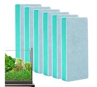 AXYOUCUN 6PCS Aquarium Cleaning Pad Aquarium Glass Cleaning Sponge Powerful Algae and Stain Remover Reusable Polishing Tool for Acrylic Tanks Eco Tanks Windows Kitchen Sinks Tiles