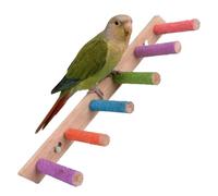 AXYOUCUN Cockatiel Toys Wooden Ladder for Parrots Toy Multifunctional Sharpening Tools Claws and Accessories for Bird Cages
