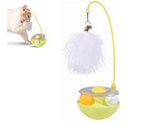 AXYOUCUN Fun Interactive Cat Roller Toy with Catnip & Feather Teaser Wand Bell & Spinner 4 in 1Roller Toy Designed for Indoor Cats to Encourage Play and Relieve Boredom