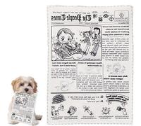 AXYOUCUN Plastic Creaks Newspaper Crinkle Dog Chew Toys Creaks Interactive Teething Pet Chew Toy Washable Bite-Resistant Fun Interactive Tug of War Supply for Dogs Cats Pet