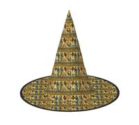 axzttupy Ancient Egypt Tribe Series 2 Print Halloween Witch Hat Unisex Carnival Costume Accessory Parties Cosplay And Festive
