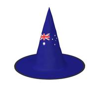 axzttupy Australian Flag Print Halloween Witch Hat Unisex Carnival Costume Accessory Parties Cosplay And Festive