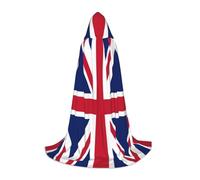 axzttupy British Flag Print Hooded Cloak Cape For Carnival Halloween And Themed Parties Comfortable Cloak