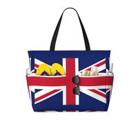 axzttupy British flag Print Large Capacity Beach Travel Bag Lightweight Tote Vacation Picnic Outdoor Activities