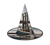 axzttupy Brooklyn Bridge S Print Halloween Witch Hat Unisex Carnival Costume Accessory Parties Cosplay And Festive