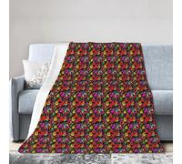 axzttupy Colorful Guitar Print Ultra-Soft Micro Blanket Flannel Throw Blankets Non-Shedding All-Season Comfort