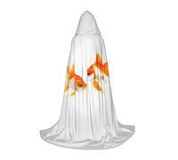axzttupy Cute Goldfish Print Hooded Cloak Cape For Carnival Halloween And Themed Parties Comfortable Cloak