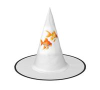axzttupy Cute Goldfishes Print Halloween Witch Hat Unisex Carnival Costume Accessory Parties Cosplay And Festive