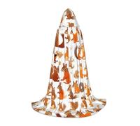 axzttupy Cute Squirrels Print Hooded Cloak Cape For Carnival Halloween And Themed Parties Comfortable Cloak